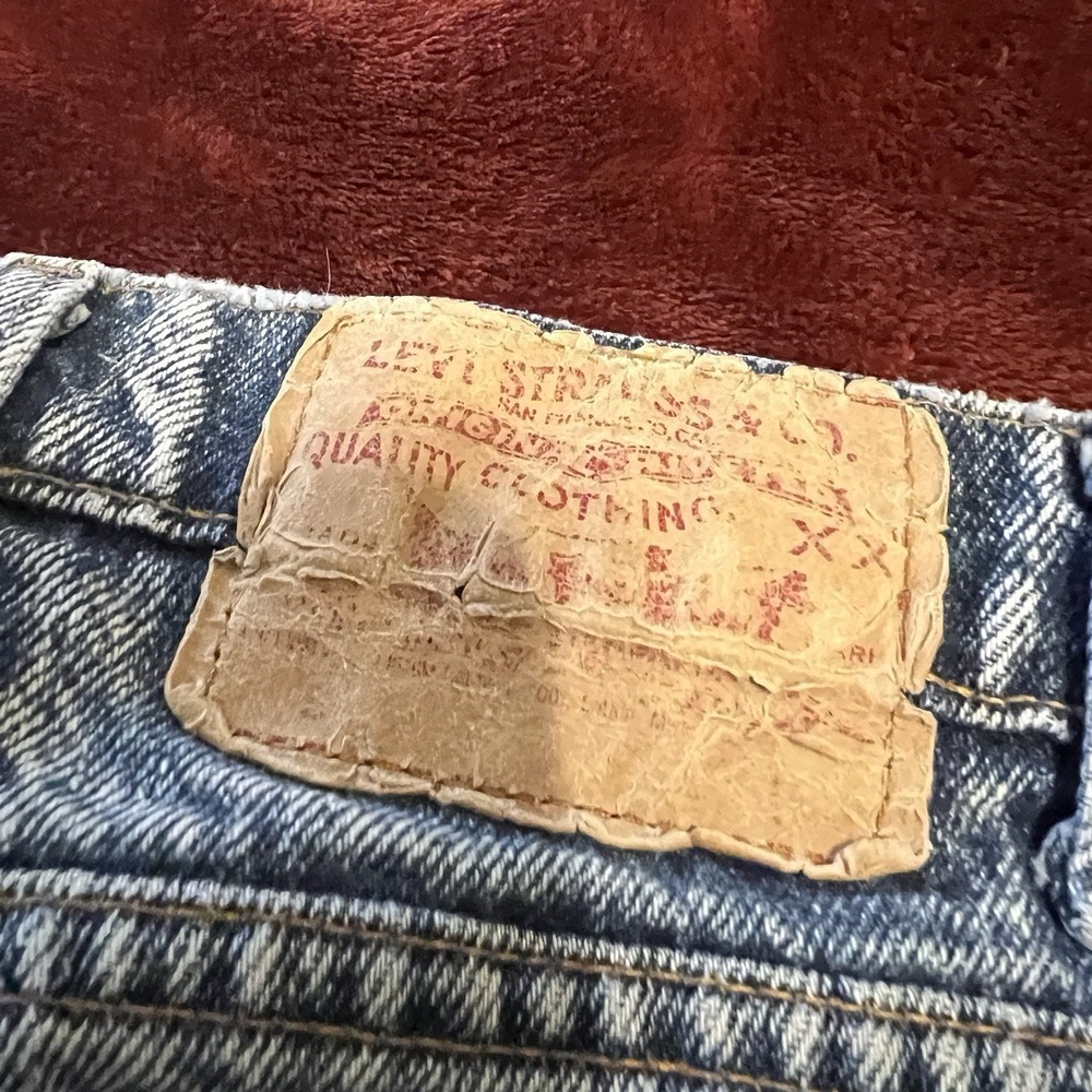Levi's 550 Men's Jeans Vintage 80s 29x30 Acid Wash Distressed Made in USA - Picture 6 of 8